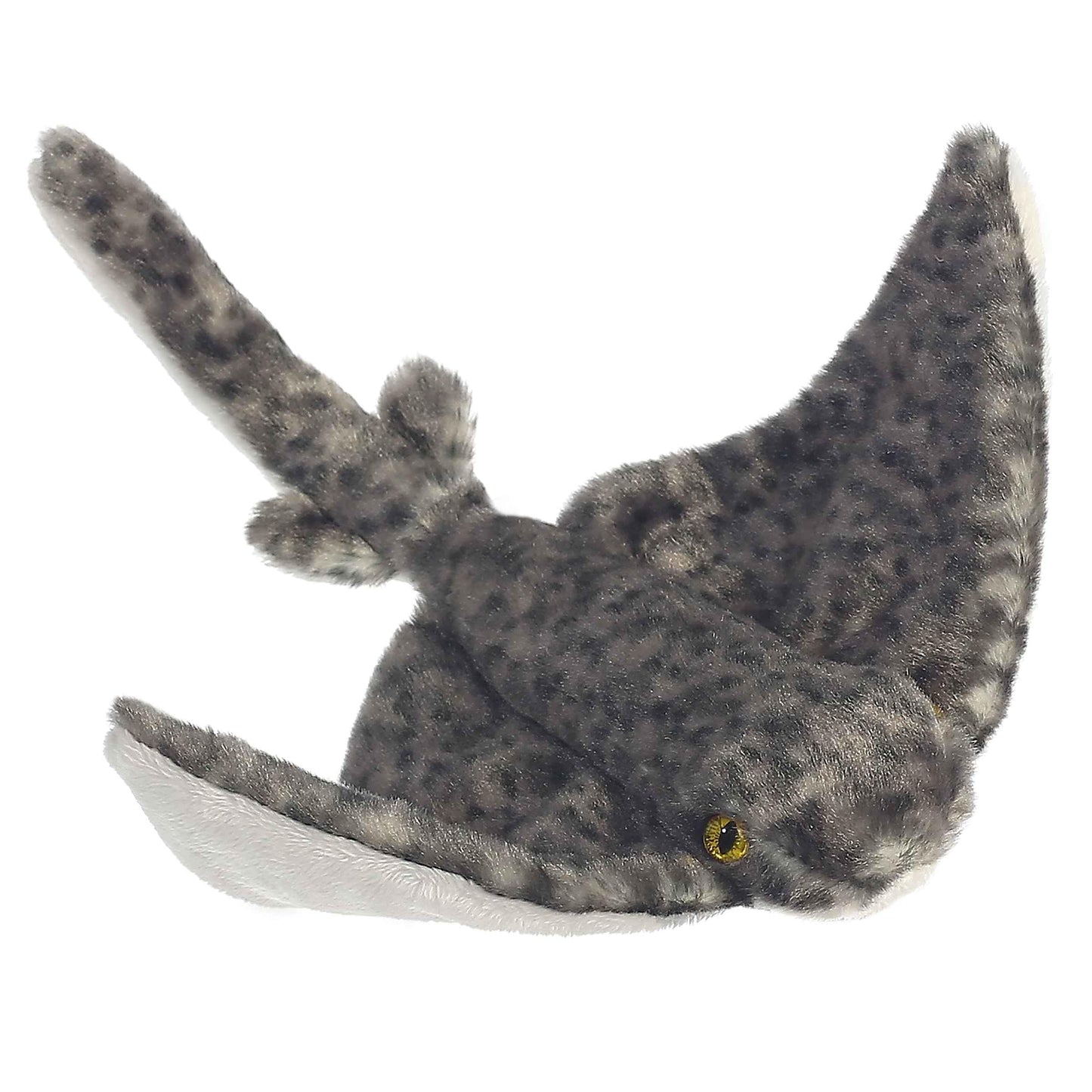 Aurora® Adorable Mini Flopsie™ Sting Ray Stuffed Animal - Playful Ease - Timeless Companions - Gray 8 Inches
