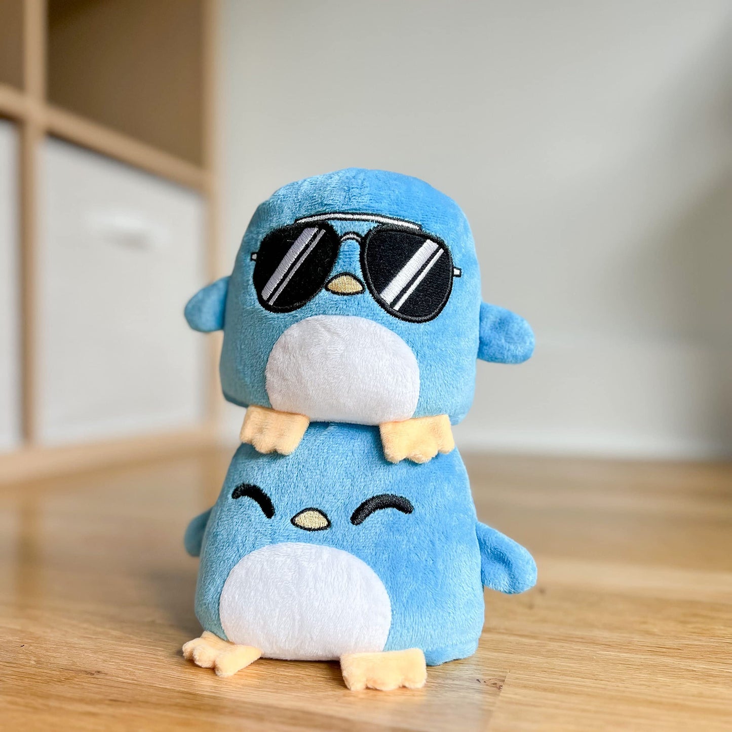 TeeTurtle Plushmates Cool Sunglasses Penguin - Soft Sensory Fidget Toy, Huggable Stuffed Animal for Father's Day Gift