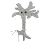 GIANTMICROBES Neuron Plush Toy, Brain Cell Model, 7" Grey Polyester, Neuroscience Gift