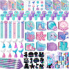 BenLouis 120Pcs Mermaid Party Favors Little Mermaid Pencils Stickers School Stationery Bulk for Kids Mermaid Birthday Decor Baby
