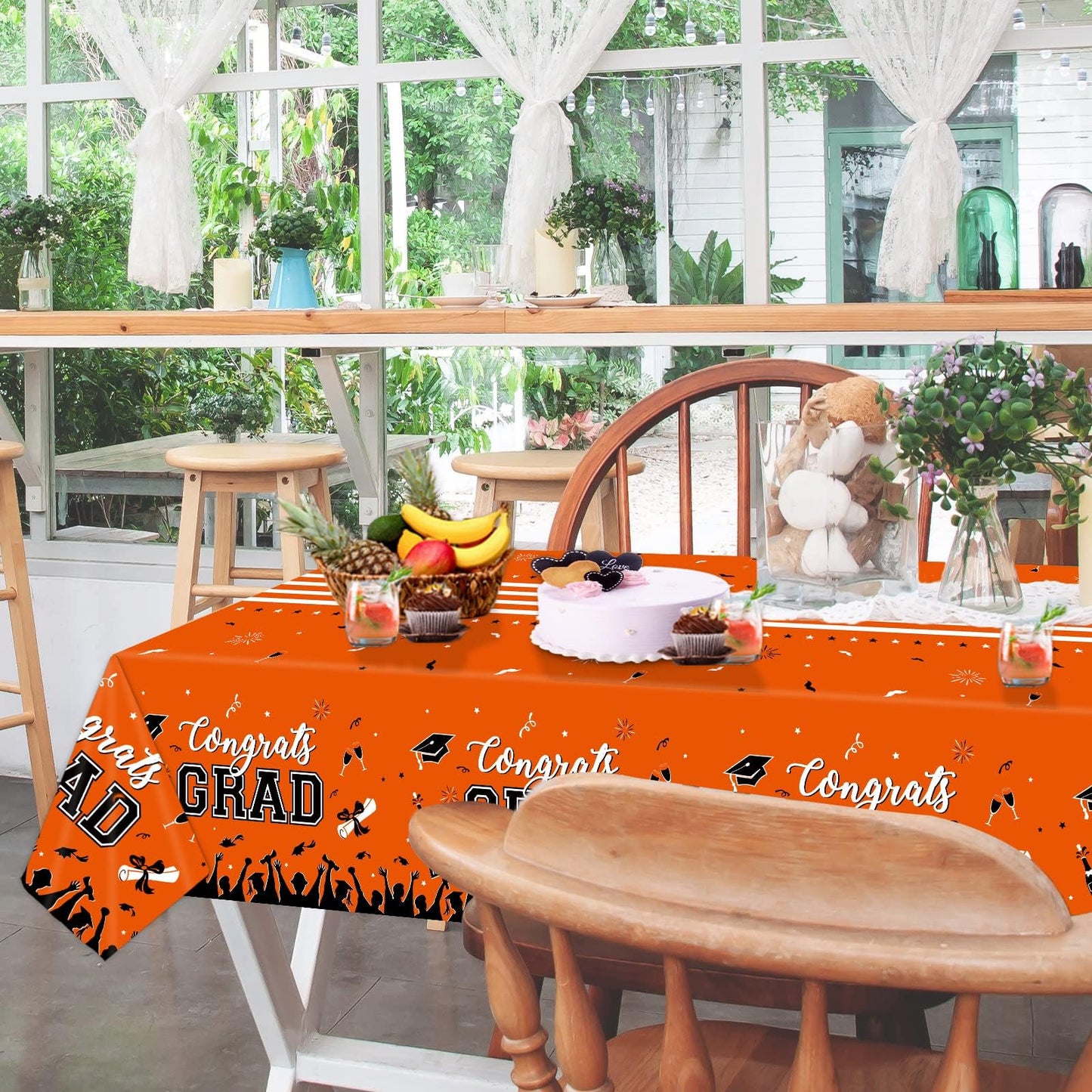 Chiazllta Graduation Party Decorations Gongrats Grad Tablecover Graduation Tablecloths For 2023 Graduation Party Supplies Class