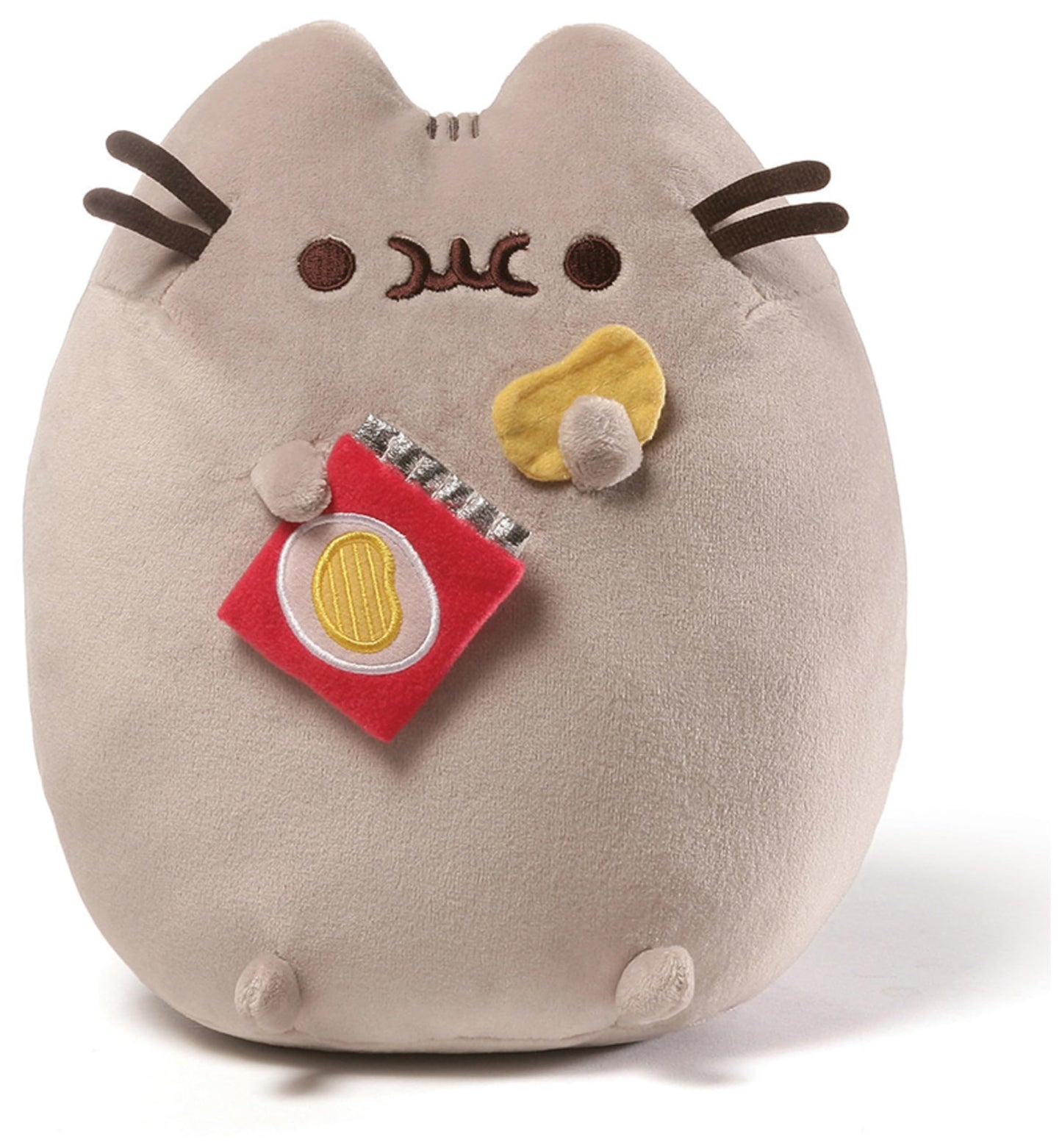 Gund Pusheen Snackables Potato Chip Cat Plush Stuffed Animal, Gray, 9.5''