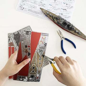 Piececool 3D Puzzles For Teens Metal Warship Models, Hms Hood Battleship 3D Model Building Kits Puzzle For Adults Diy Crafts, Great Gifts - 270 Pcs