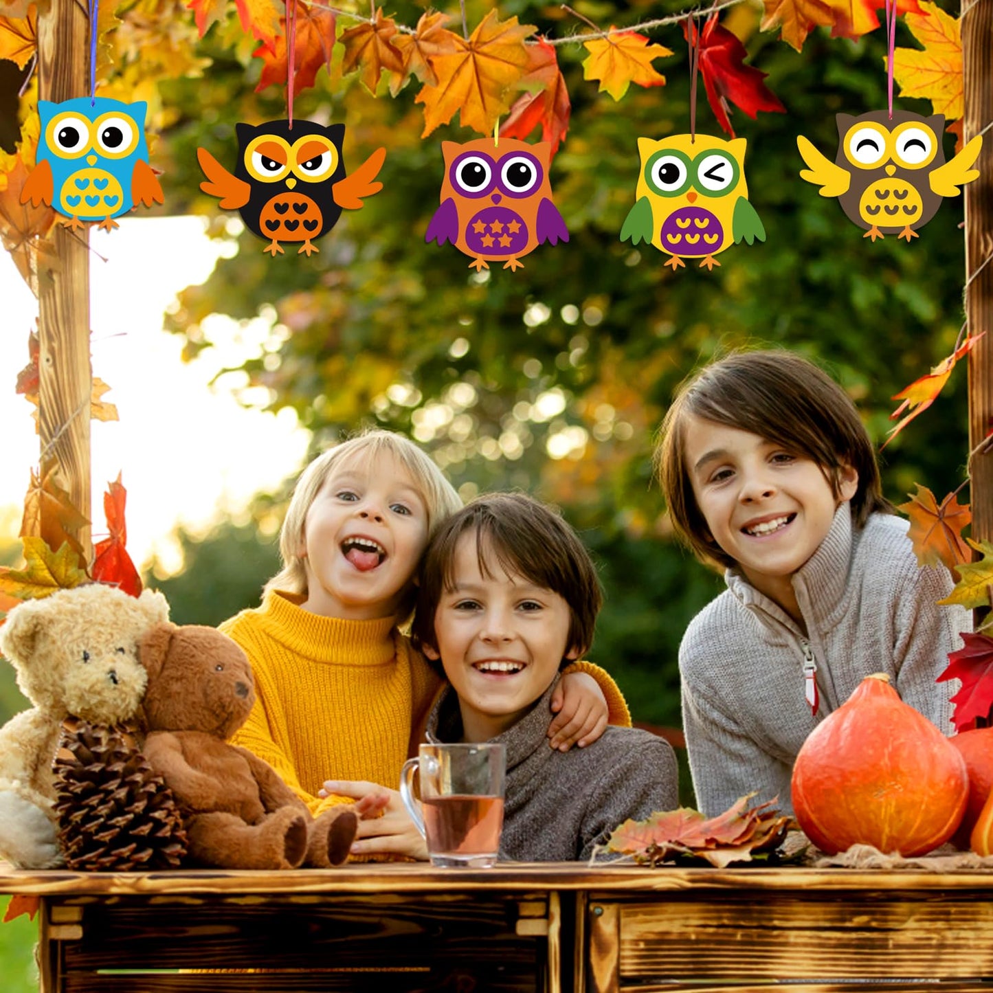 Fennoral 12 Pack Fall Craft For Kids Owl Craft Kits Make Your Own Owl Foam Stickers Diy Arts And Crafts For Boys Girls Art Activ