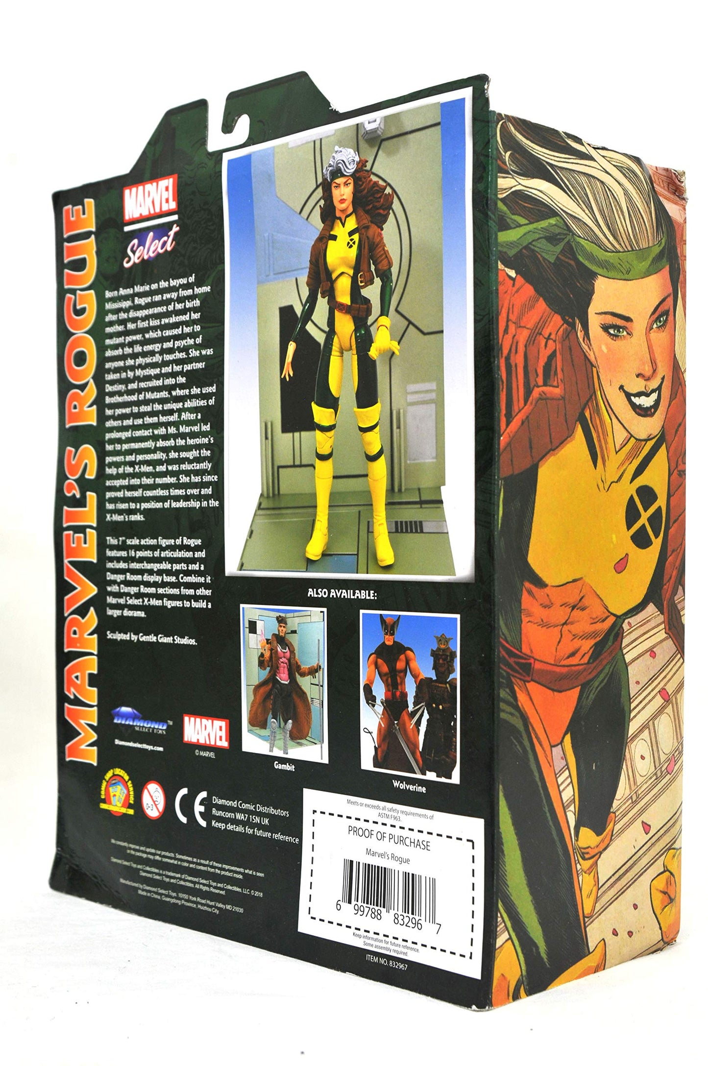 Diamond Select Toys Marvel Select X-Men Rogue Action Figure, One-Size