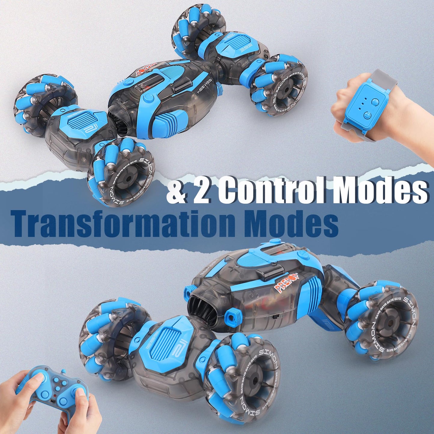 Gesture Sensing Rc Stunt Car For Boys, Remote Control Toys For Kids Age 5-7, 6-8, 9 10 11 12+ Years Old Birthday Gifts, 2.4Ghz H