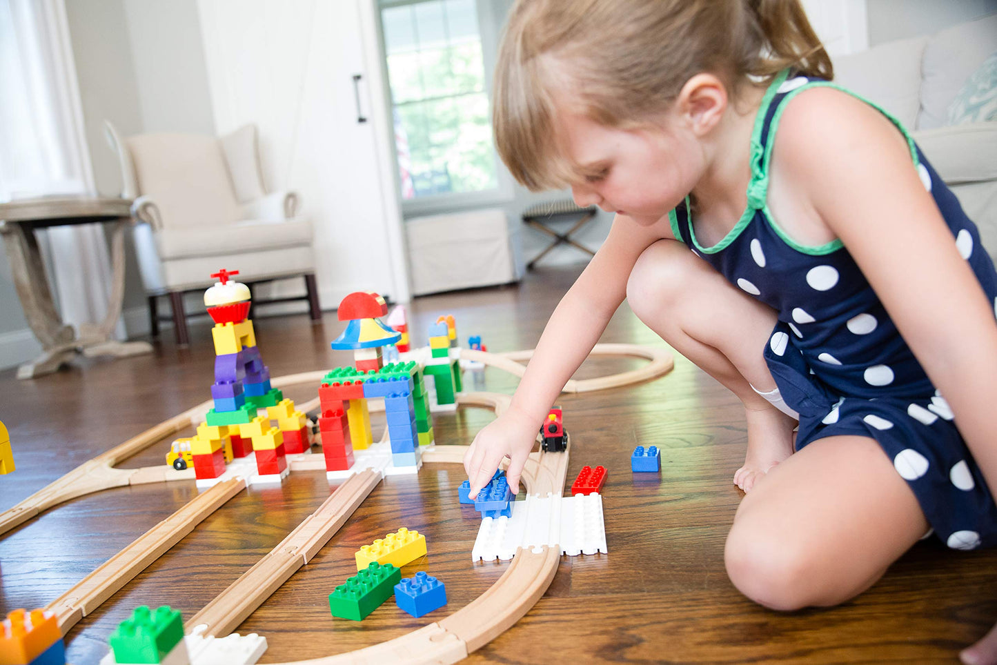 Wooden Railway Block Platform 2-Pack