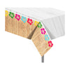 Lide Road 2 Pcs Hawaiian Tablecloth Hawaiian Birthday Party Tablecloths Rectangle Disposable Hawaiians Plastic Tablecloth Decor