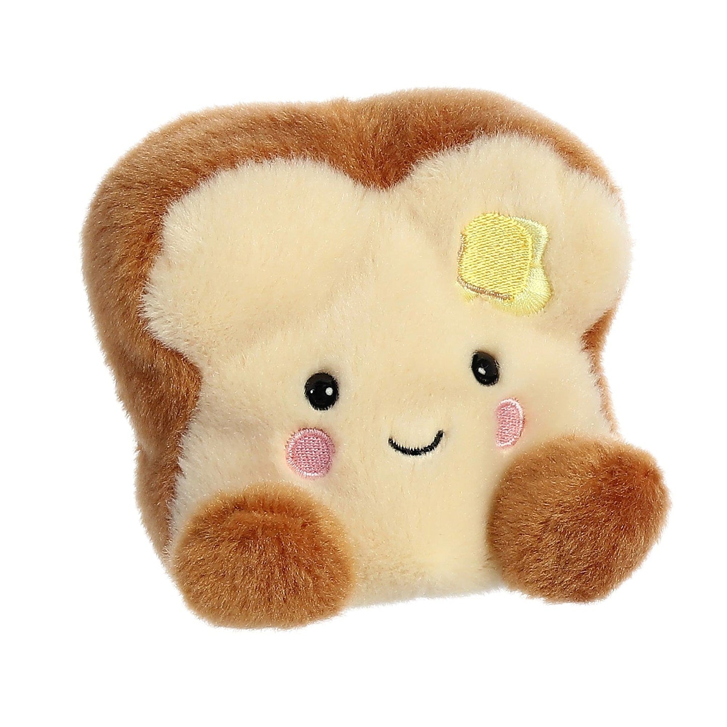Aurora Adorable Palm Pals Buttery Toast Stuffed Animal - Pocket-Sized Play - Collectable Fun - Brown 5 Inches
