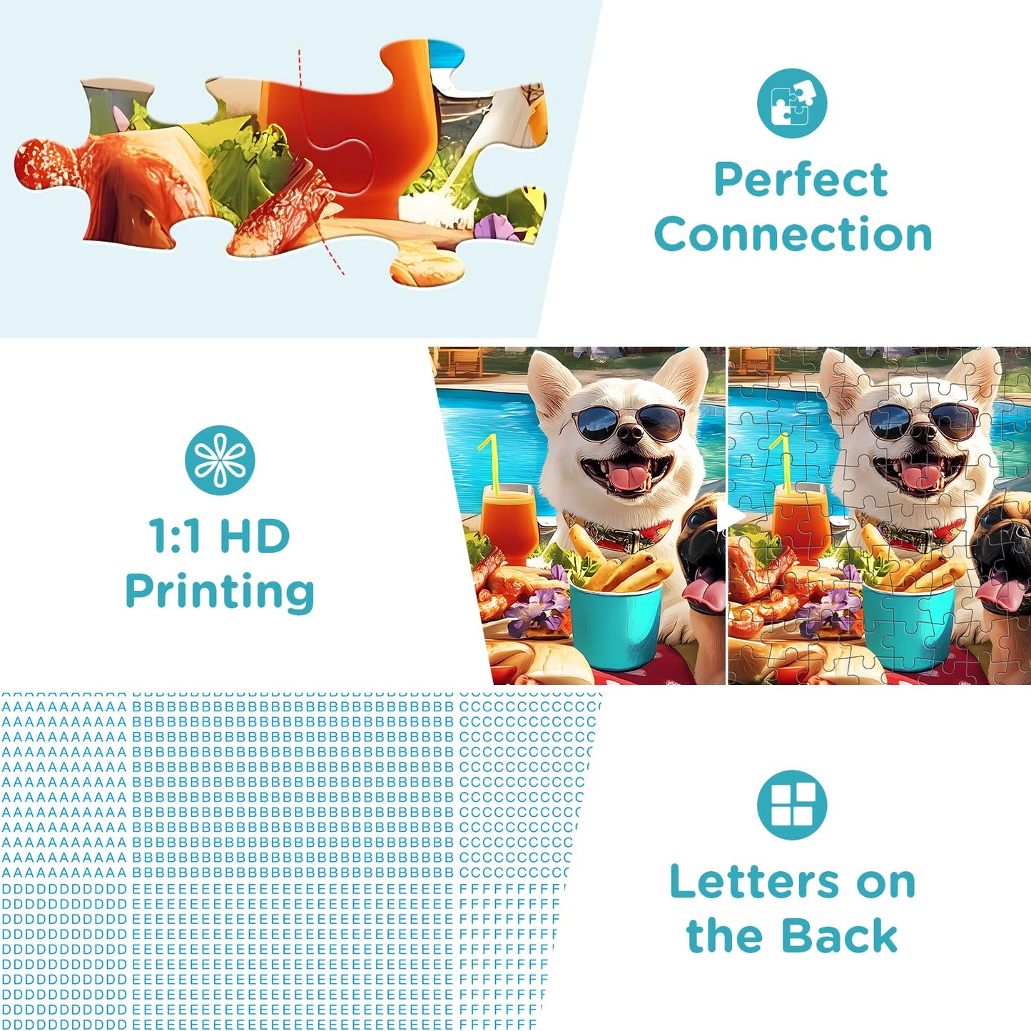 300 Piece Puzzles for mature-themeds Jigsaw Puzzles 300 Pieces Puppies Puzzle Games Animals Pet Puzzle Dog Puzzles for mature-themeds Kids Seniors enhanced Cardboard Family Activity Night Gift Toy 20.5x15in