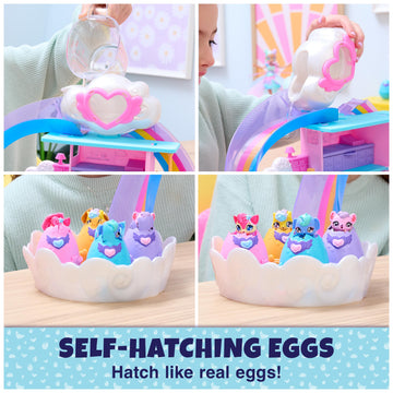 Hatchimals Alive Hatchi-Nursery Playset Toy with 4 Mini Figures in Self-Hatching Eggs 13 Accessories Kids Toys for Girls and Boys Ages 3 and Up