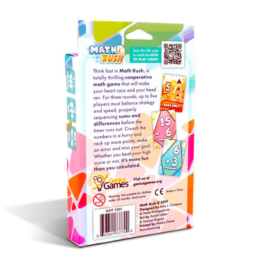 Math Rush: Addition & Subtraction (Volume 1) - A Cooperative Time-Based Math Flash Card Game For Kids 8-12, Puzzle Games And Fun Stuff For Middle School Math Class, Homeschool - Stem Toys & Games