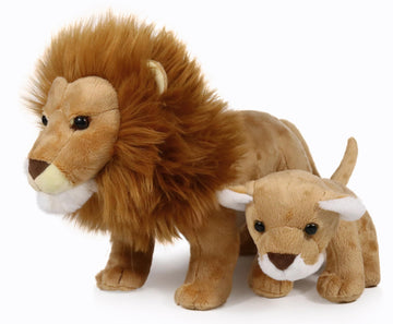 Ice King Bear Lion Father And Baby Stuffed Animals Lifelike Plush Toy 12 Inches Length