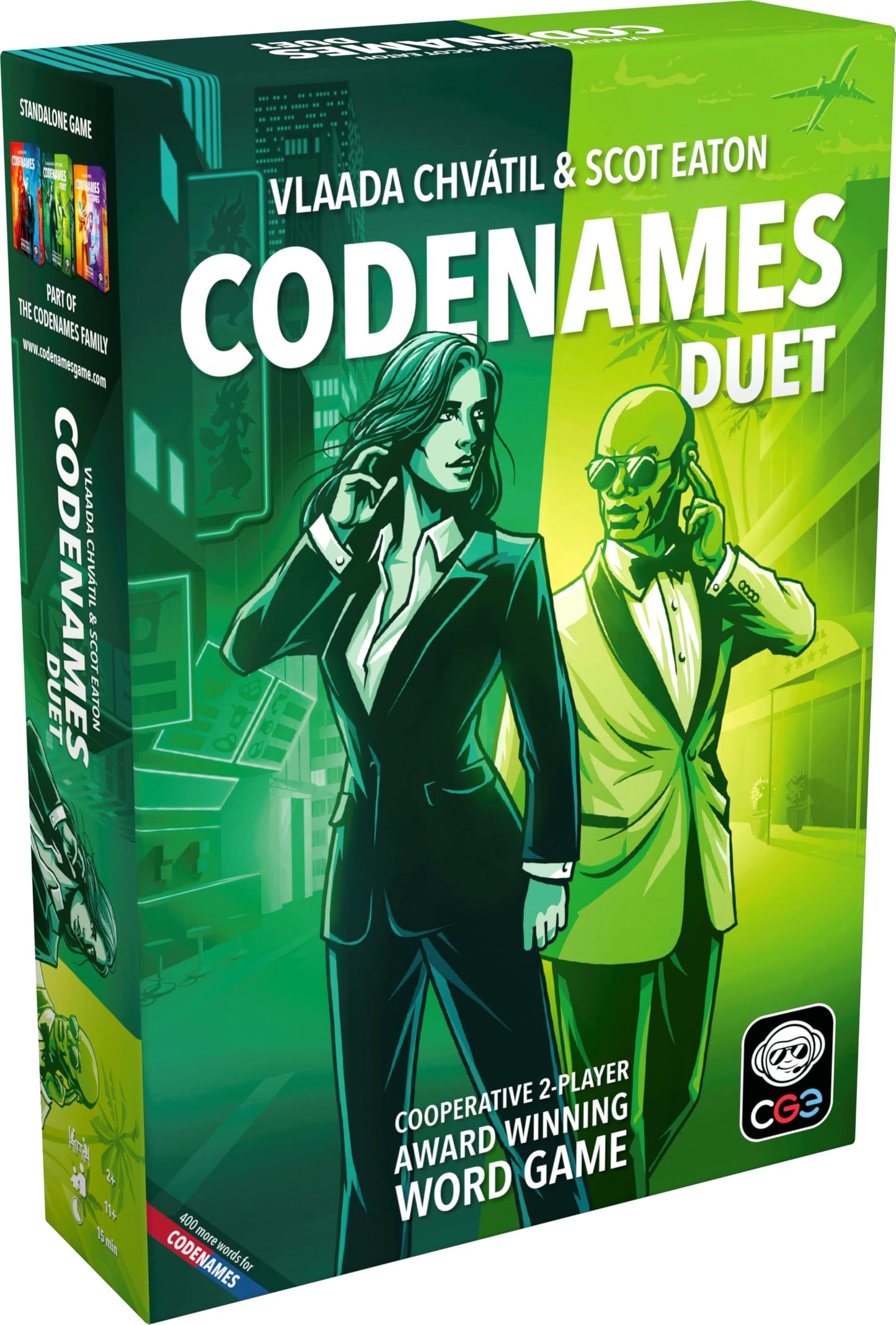 Cge Codenames: Duet Board Game (2Nd Edition) The Top Secret Cooperative Word Association Game For Two Players & Couples Game Nig