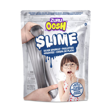 ZURU Oosh Slime 800g Foilbag - Silver Gooey & Stretchy Slime for Kids and Girls, Perfect for Playtime and Creative Fun