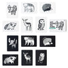 Wee Gallery Black And White Art Flash Cards For Babies, High Contrast Educational Animal Picture Cards, Baby Visual Stimulation, Brain And Memory Development In Infants And Toddlers - Woodland Animals