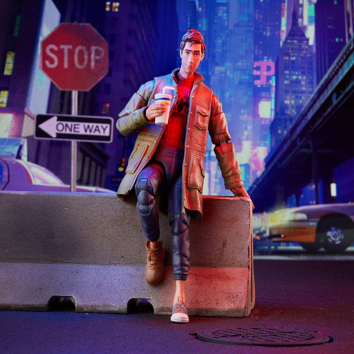 Spider-Man Hasbro Marvel Legends Series Into The Spider-Verse Peter B. Parker 6-Inch Collectible Action Figure Toy For Kids Age 4 And Up