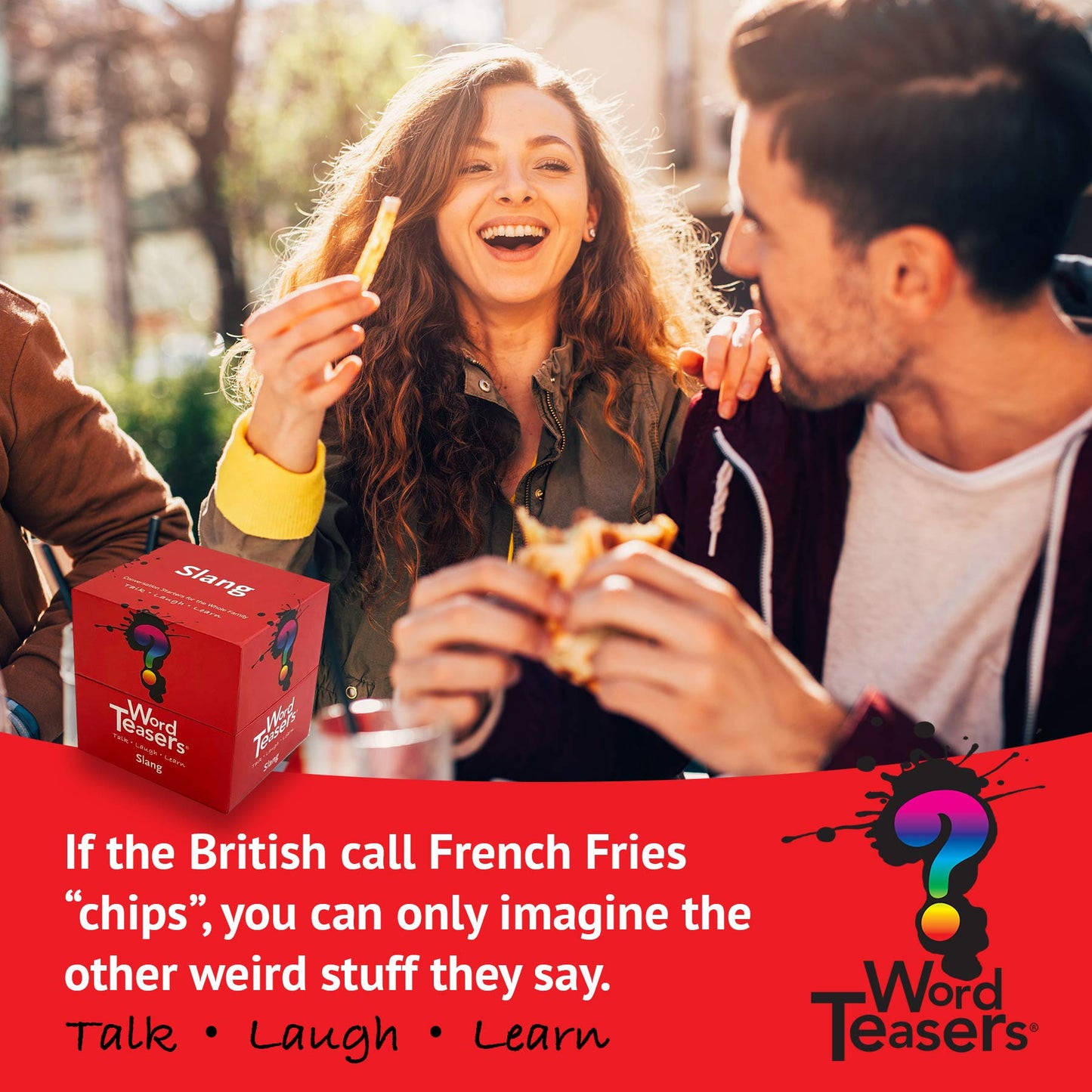 ? Word Teasers Random Topic Conversation Starters - Fun Trivia Card Game For Families, Couples, Kids, Parties & Travel - Flashcards For Ages 12+ - 150 Questions (Slang Edition)