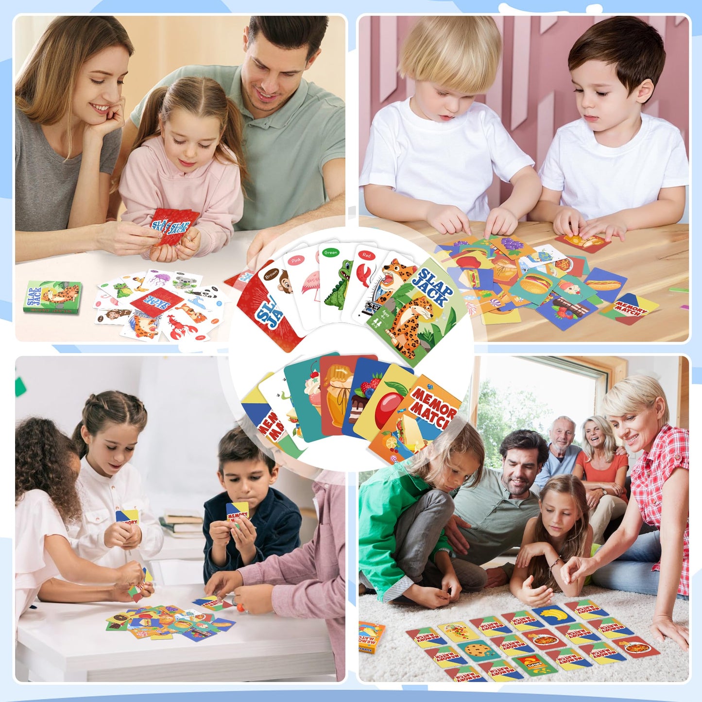 Card Games,Fun Card Game For Kids Ages 4-8,Classic Interactive Games For Kids Toddlers And Adults,Perfect For Stocking Stuffers
