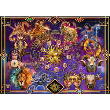 Trefl 1040 Piece Spiral Zodiac Signs Jigsaw Puzzle, 27x19 Multicoloured Print for Adults & Kids 12+