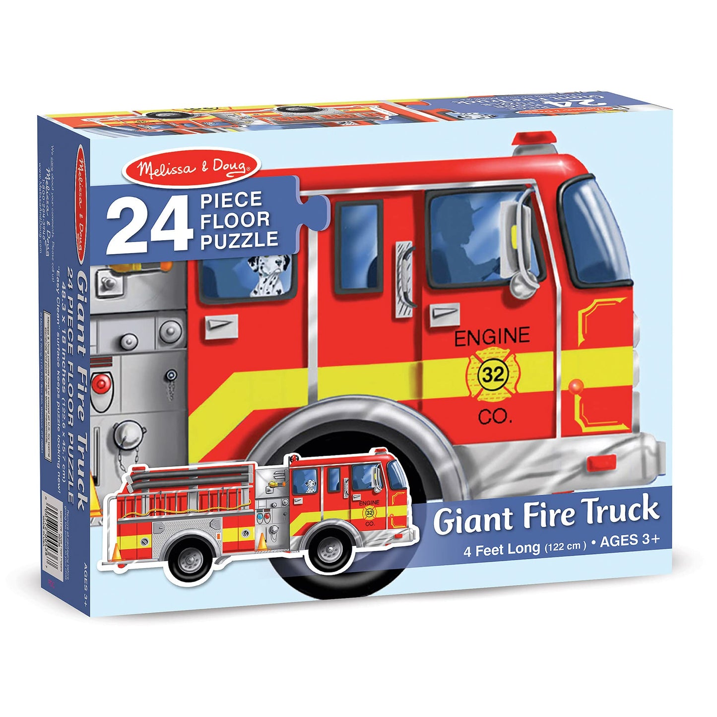 Melissa & Doug Giant Fire Truck Floor Puzzle 24 Piece