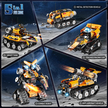 Stem Building Toys For Kids 6-12, 5In1 Remote & App Controlled Stem Robot Car Tank Building Kit, 600 Pcs Diy Educational Buildin