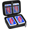 PAIYULE Hard Case Compatible with Phase 10 Card Game. Fits up to 360 Cards. Includes 2 Removable Divider (Black)- Case Only