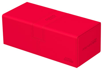 Ultimate Guard Twin Flip'N'Tray 266+, Deck Case For 266 Double-Sleeved Tcg Cards + Dice Tray, Red, Independent Magnetic Closure