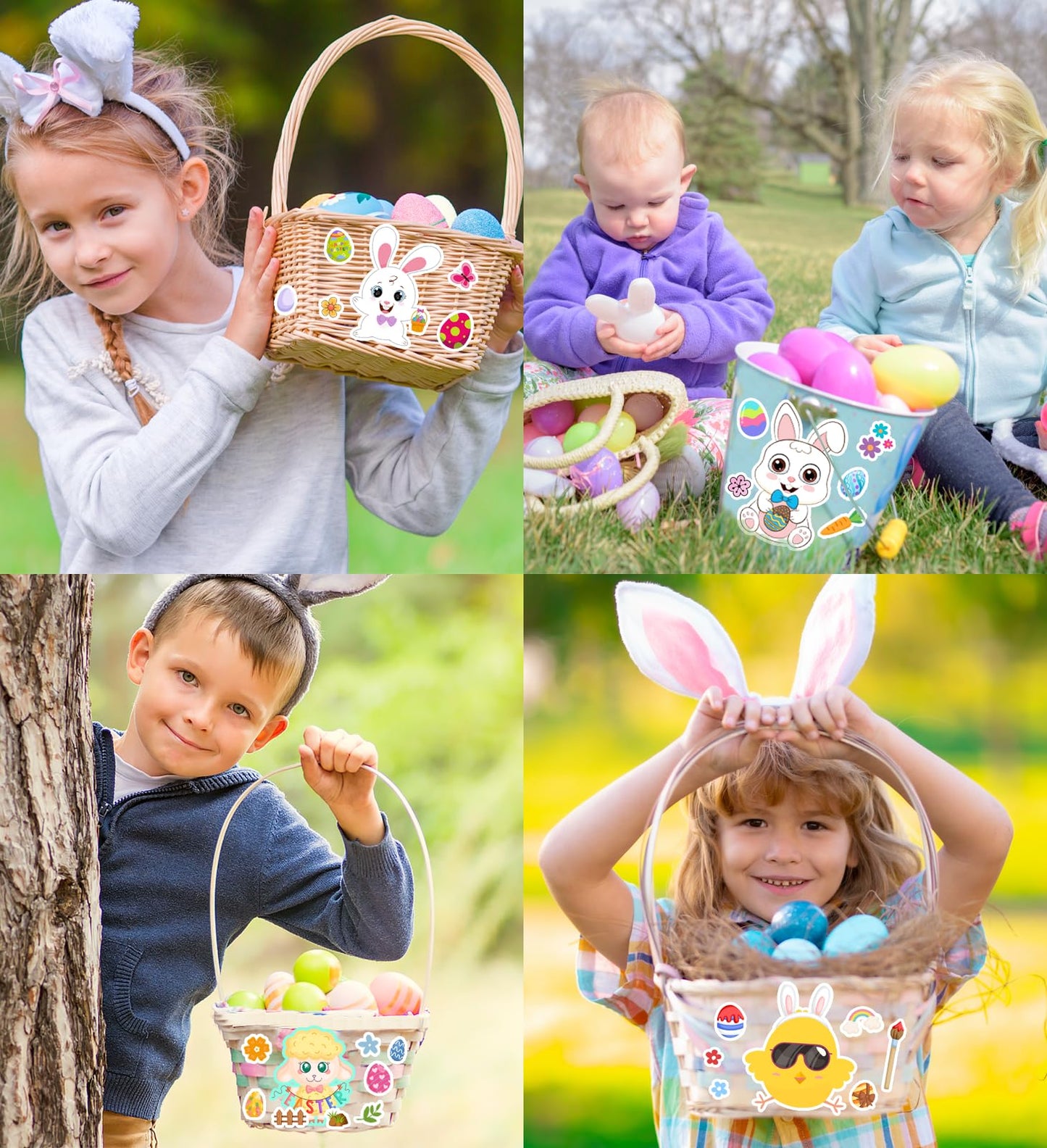 Easter Stickers - Diy Happy Easter Egg Bunny Sticker For Kids, Easter Crafts Stickers Kids Game Toys Gift Party Favor Supplies(2