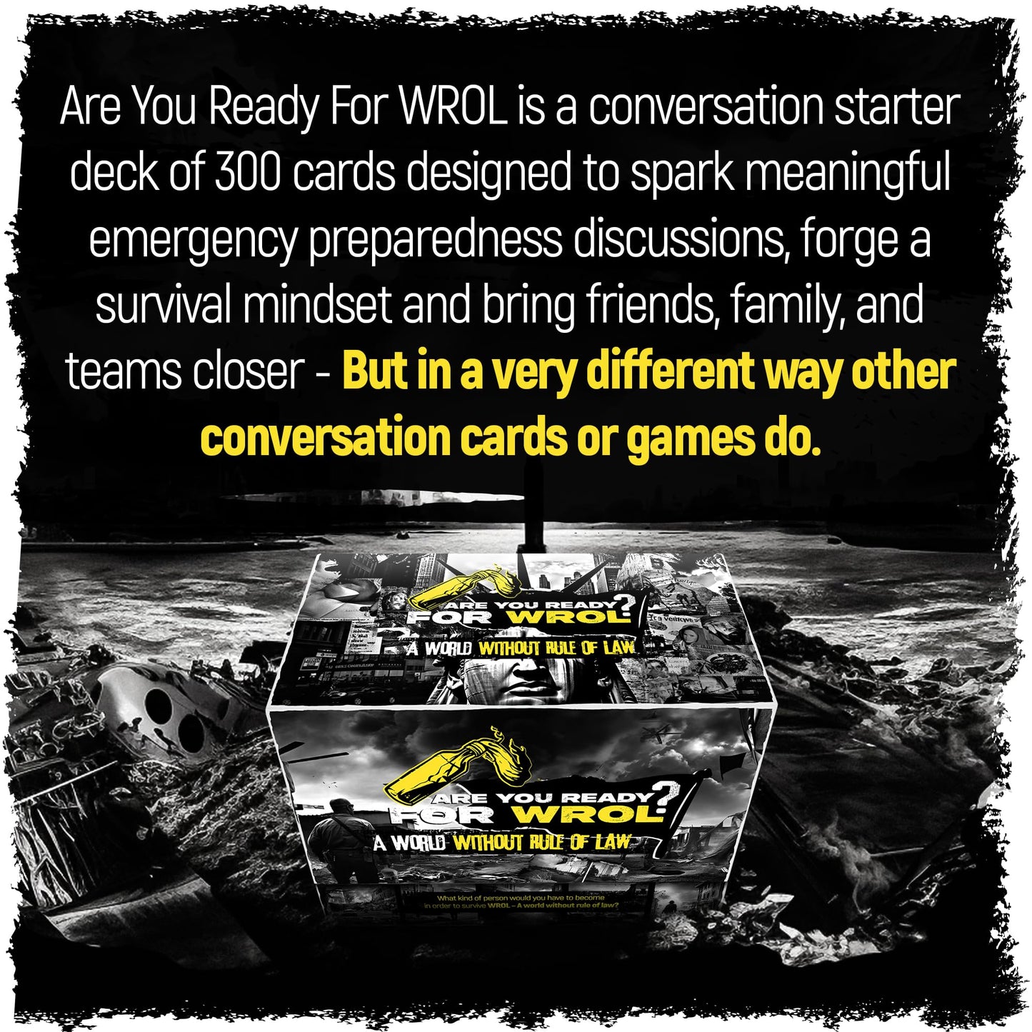 Wrol - Apocalyptic Scenario Based Conversation Starter And Table Topics Cards - Perfect For Couples, Friends, Family, Ice Breake