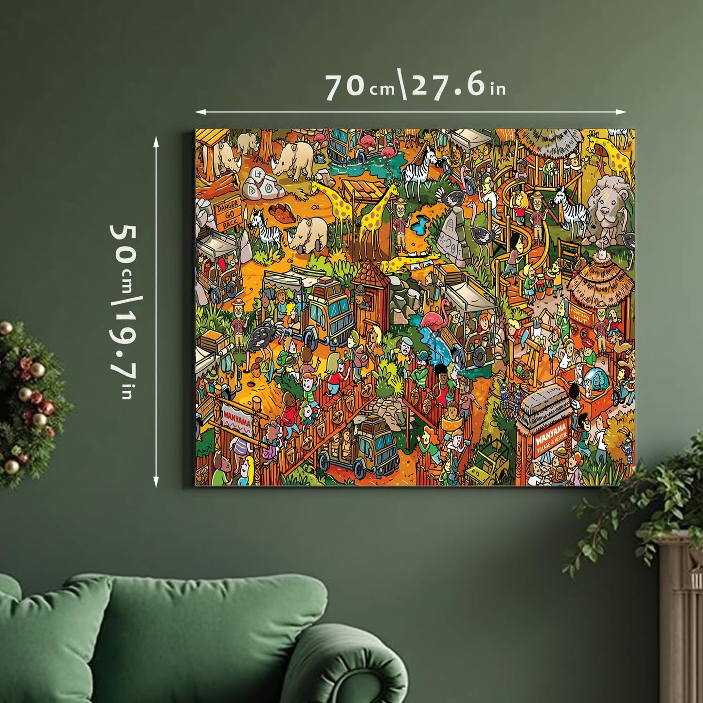 Jigsaw Puzzles for mature-themeds 1000 Pieces Animal Paradise Puzzle Cartoon Painting Challenging Puzzles for Family Activity Game Nights Gifts Fidget Stress Relief