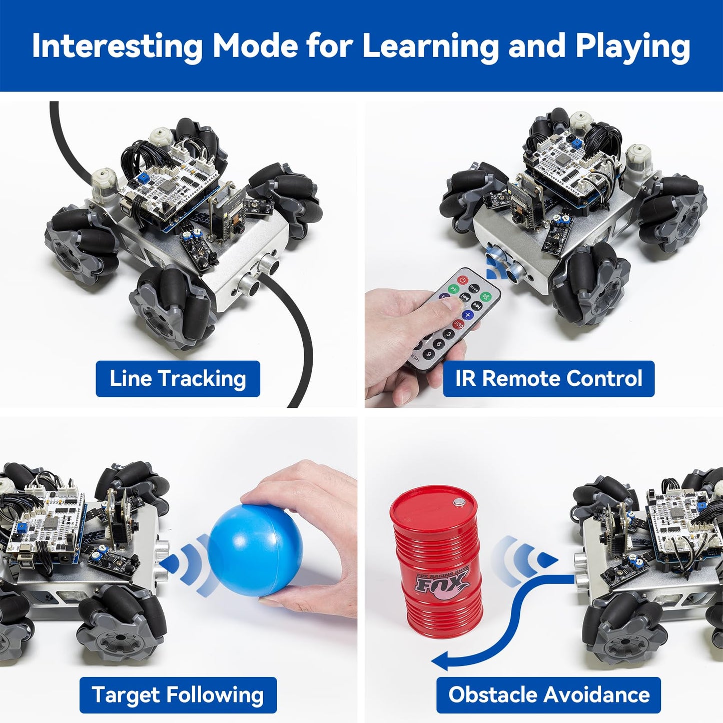 Sunfounder Smart Robot Car Kit Compatible With Arduino Uno R3, Fpv, Esp32 Cam, App Romote Control, Educational Toy Robotic Kit For Teens And Adults