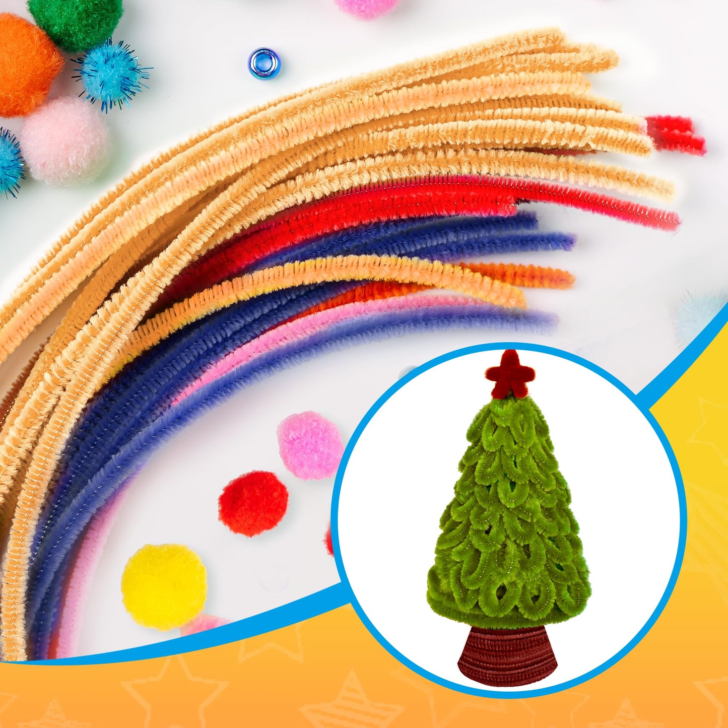 100PCS Green Pipe Cleaner,Colored Pipe Cleaners for Crafts,Pipe Cleaners Set,Pipe Cleaner Craft,Pipe Cleaner Christmas Trees