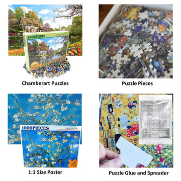CHAMBERART 1000 Piece Jigsaw Puzzle - Tulip Fields A-1159, Premium Quality Paper