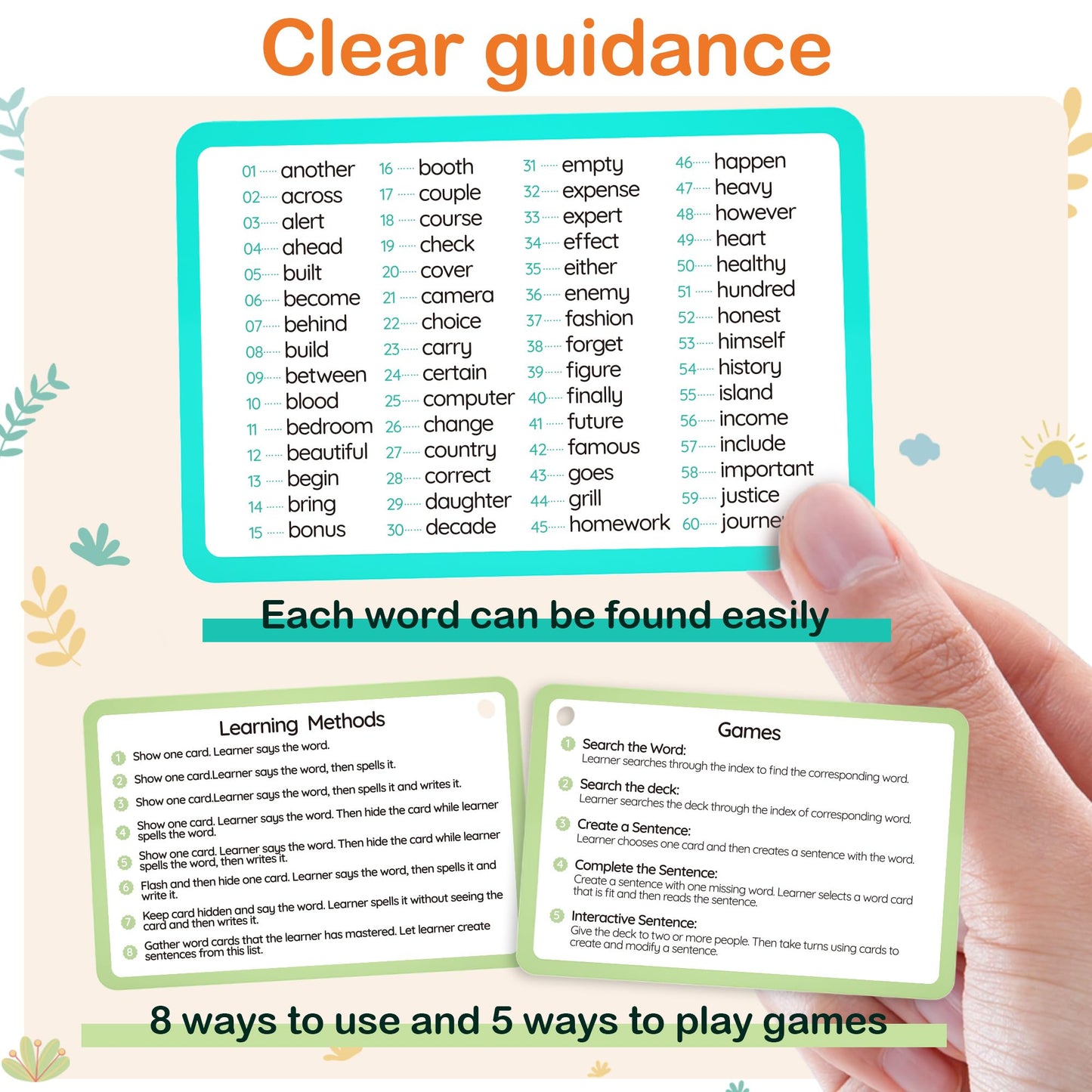 Wjpc 300 Cards, 580Pcs High Frequency Sight Words Flash Cards For (Pre-K Pre-Kindergarten, Kindergarten, 1St, 2Nd, 3Rd Grade, Fi