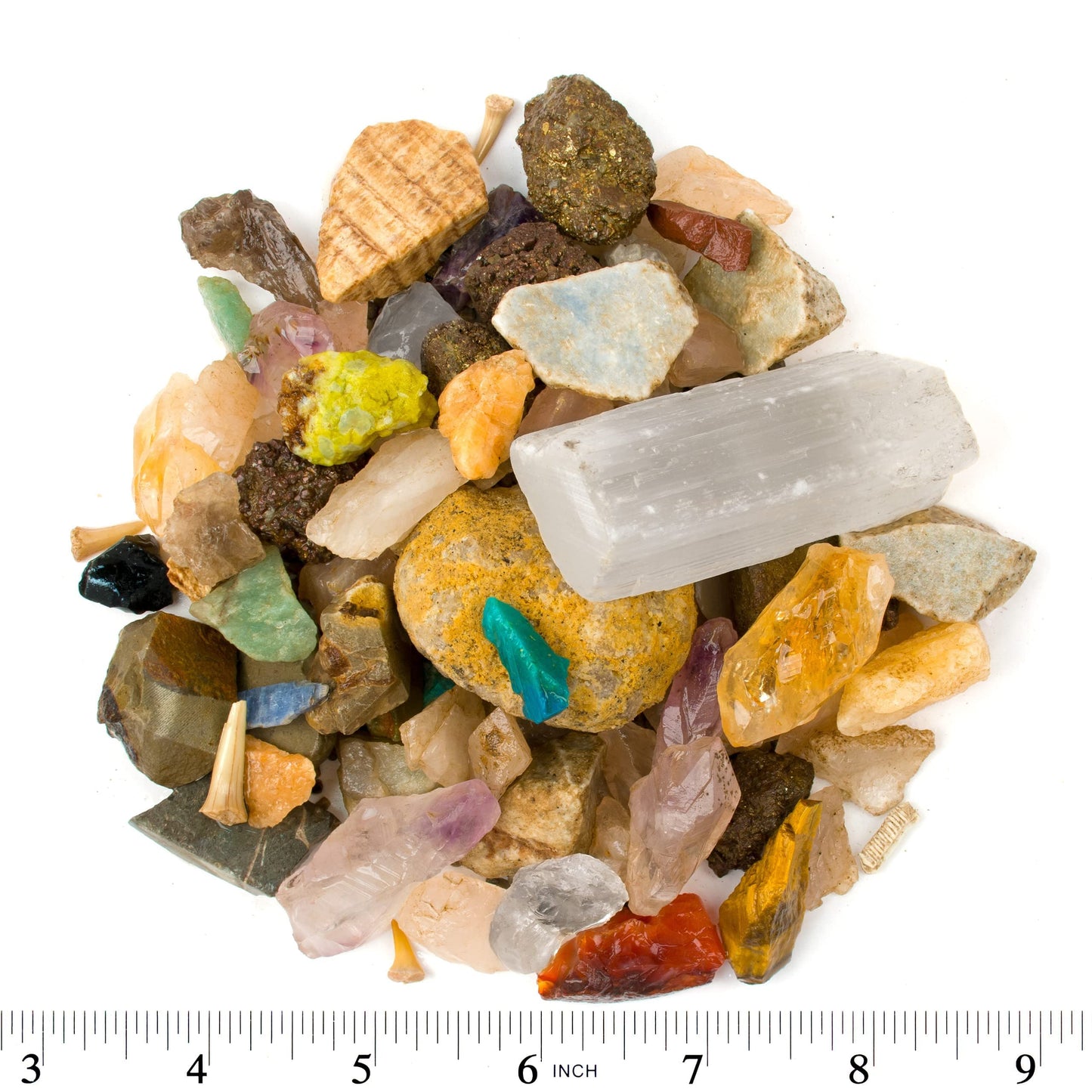 Boone's Mill Gemstone Paydirt - 5 Pounds of Gem Mining Rough Stone Mix with Rock Fossil ID Guide