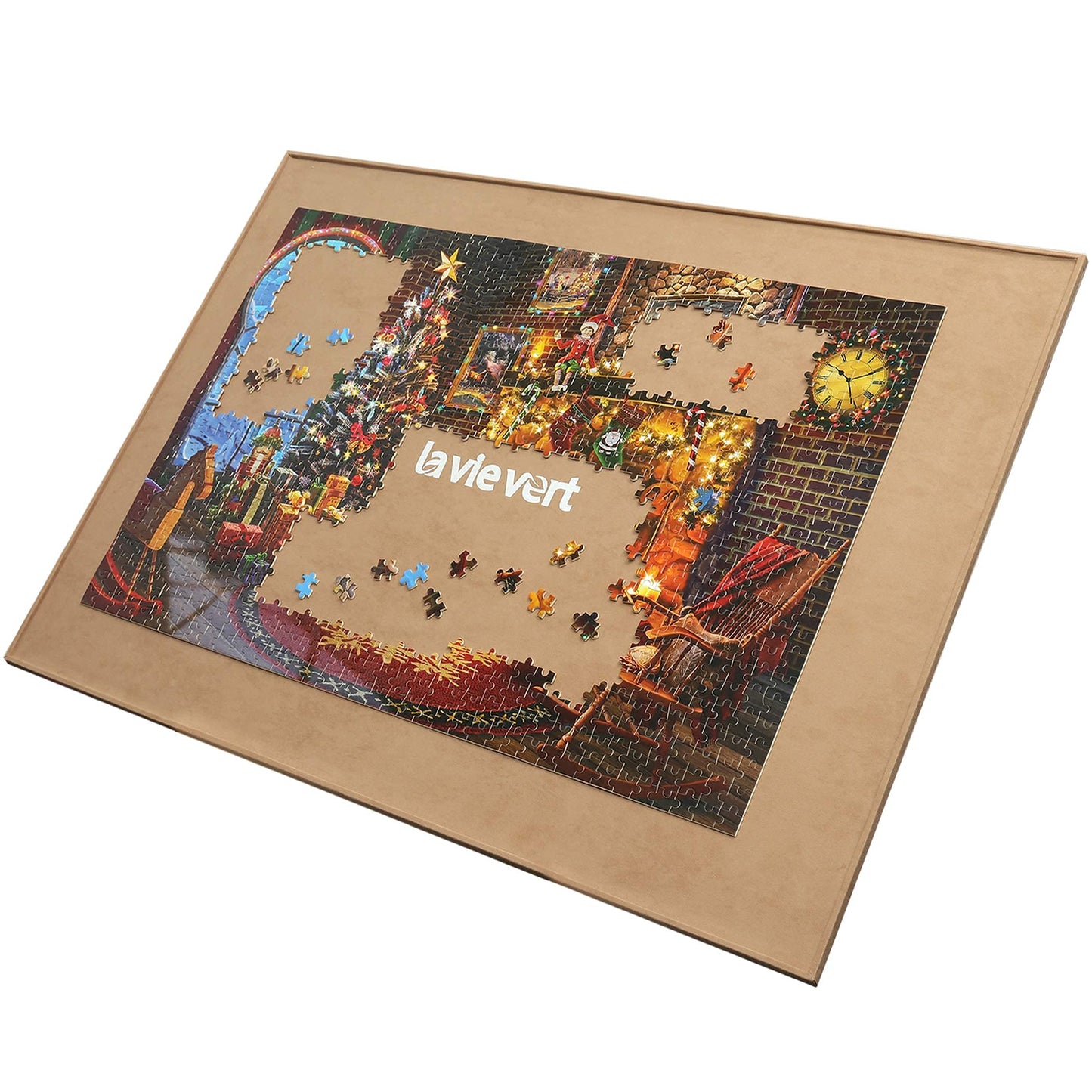 Lavievert Wooden Jigsaw Puzzle Board Portable Puzzle Plateau For Puzzle Storage Puzzle Saver, Non-Slip Surface, Fits Up To 1500
