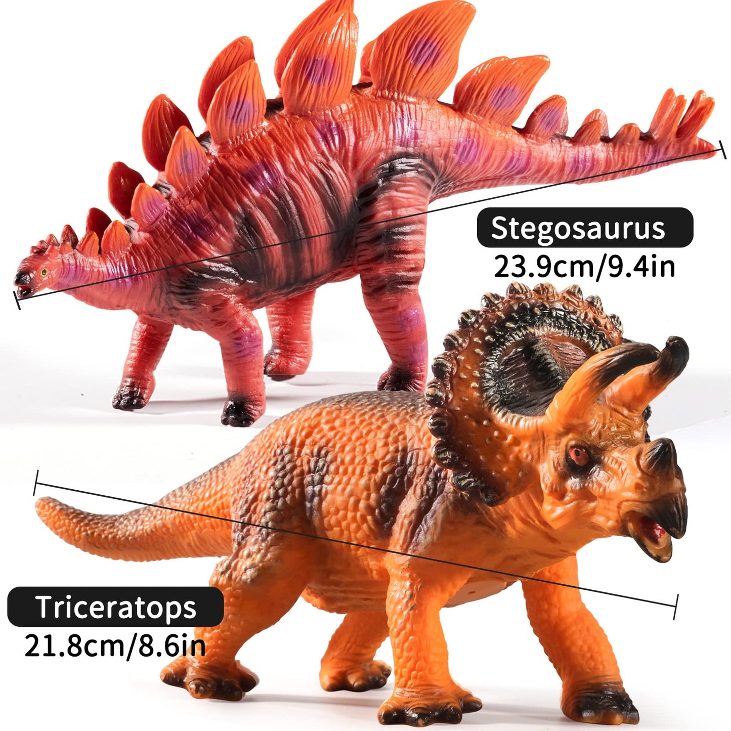 Temi 7 Piece Jumbo Dinosaur Toys For Kids 3-5, Large Soft Dinosaur Toys For Dinosaur Lovers, Dinosaur Toys For Boys Kids Toddler