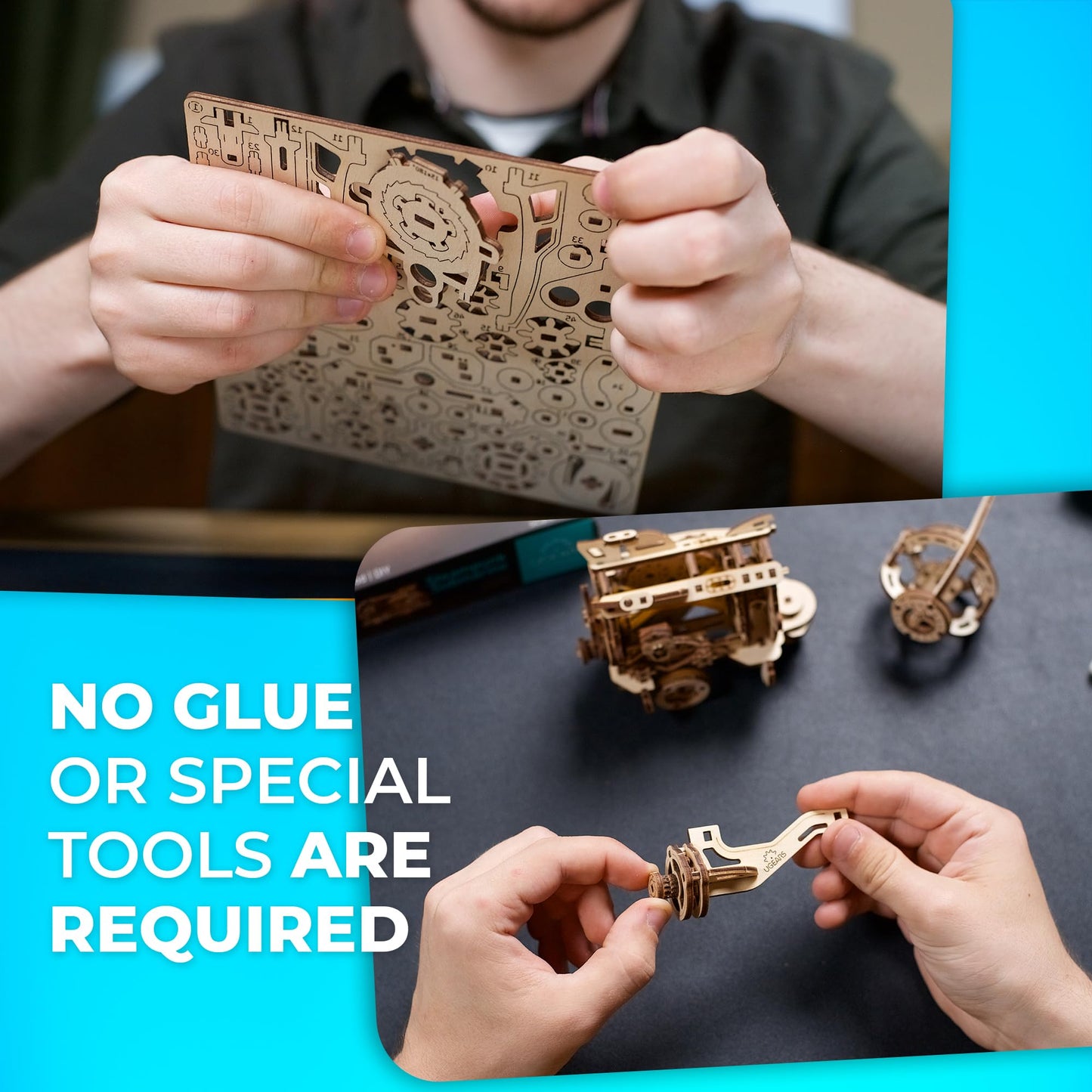 UGEARS 3D Wooden Puzzles for mature-themeds - Steampunk Submarine Wooden Model Kit - Mechanical Puzzle Model Building Kits - DIY Kits for mature-themeds for Maritime Enthusiasts Gifts for Puzzle Lovers - 200 Pcs
