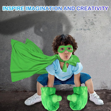 PROVAINT Gloves Hands Superhero Toys are for Dressing up and Boxing, Superhero Gloves are for Adults and Children, Green