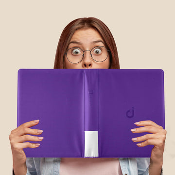 Toploader Binder Holds 360 Top Loaders - 9-Pocket Top Loader Binder for 3 x 4 Rigid Card Holders for Trading Cards or Sports Cards Model B - Classic Purple