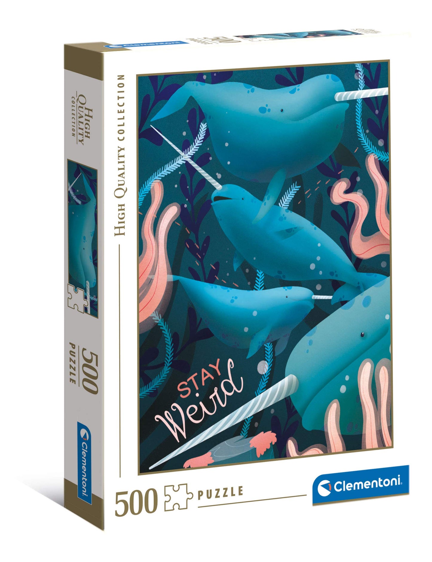 Clementoni Collection 35099, Fantastic Animals Narwhal Puzzle For Children And Adults - 500 Pieces, Ages 10 Years Plus
