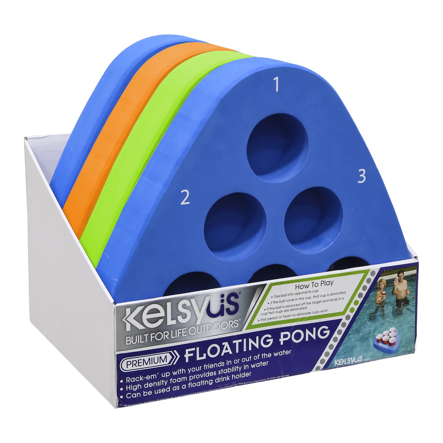 SwimWays enhanced Floating Swimming Pool Pong Game and Drink Holder (Assorted color)
