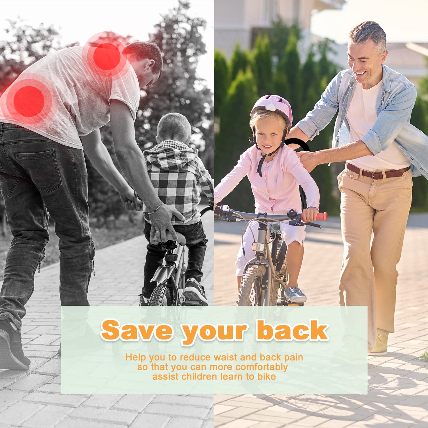 Moli Dee Children Cycling Bike Safety Trainer Handle Balance Push Bar (A-Black)