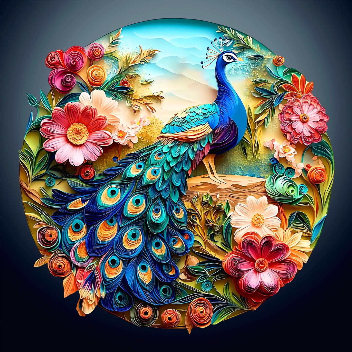 Wooden Puzzles for Adults, Unique Animal Shaped Adults Puzzle, Colorful Peacock Wooden Jigsaw Puzzles Adult, Challenging Creativ