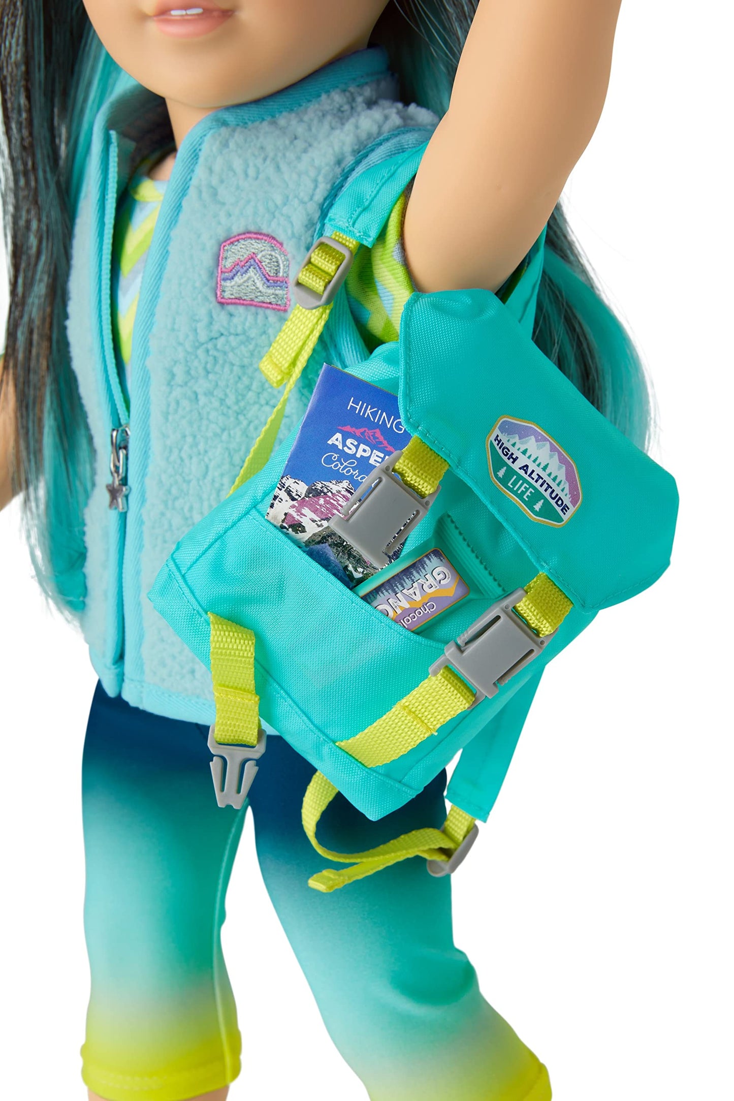 American Girl Corinne Tan Girl Of The Year 2022 18-Inch Doll Camping Accessories With Backpack And Canteen, For Ages 8+