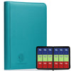9 Pocket Card Binder enhanced Ringless Trading Card Binder 360 Side Loading Pocket PU Card Collection Binder Sturdy Collectible Card Albums Card Folder for MTG TCG Sports Cards Game Cards-Teal