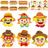 Chiazllta 30 Pcs Fall Thanksgiving Craft Kits Diy Scarecrow Craft For Kindergarten Kids, Fall Autumn Art Craft Make Your Own Sca