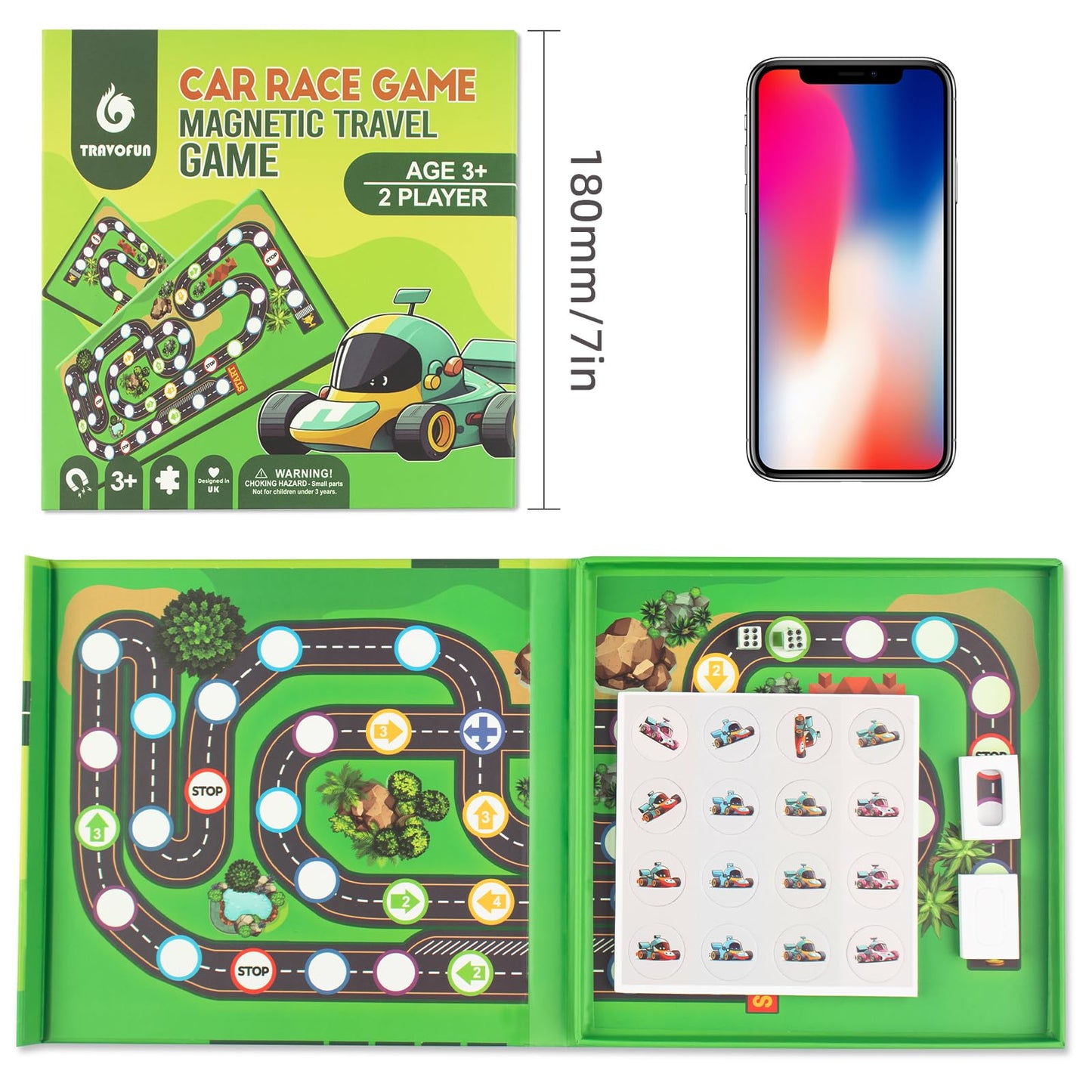 Travel Games Tangrams, Magnetic Travel Games for Road Trips Kids Board Game Educational Toys Kids Game for 3+