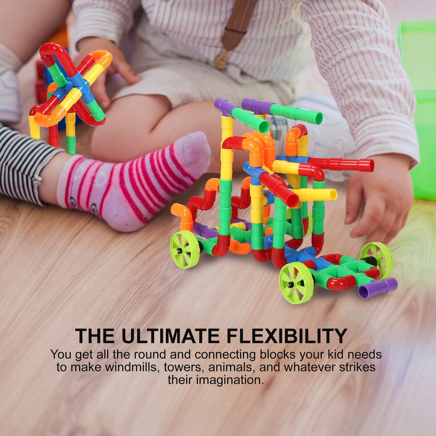 Kakatimes Stem Building Blocks Toy For Kids, Educational Toddlers Preschool Brain Toy Kit, Constructions Toys For 3 4 5 6 7 8 Years Age Boys And Girls–Creativity Kids Materials Toys